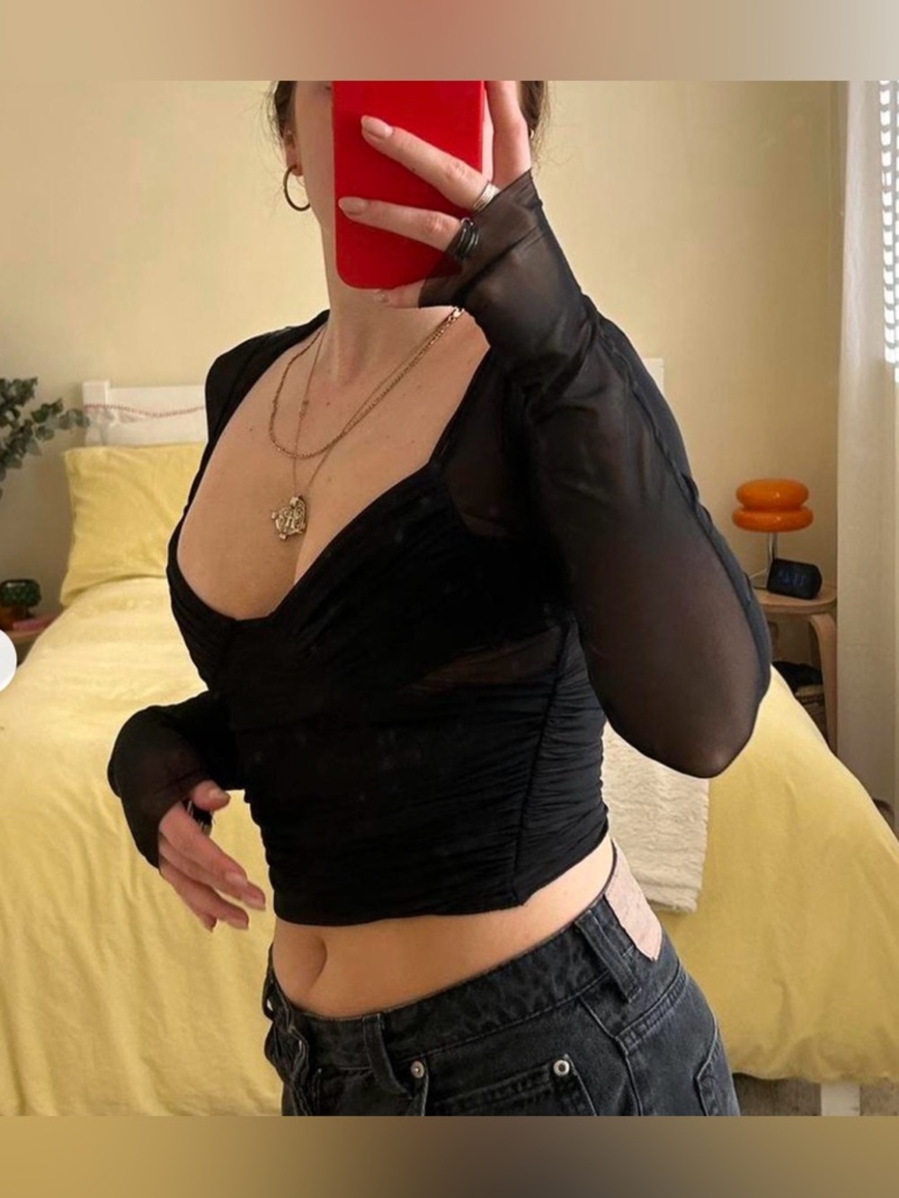 🛍️NEW ZARA BEAUTIFUL BODICE SHEER TOP